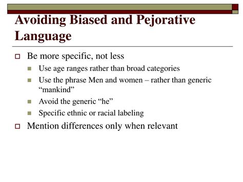 pejorative language .